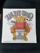 VTG 1975 NOS MCDONALDS FRIES GLORI-FRY-ME IRON ON T-SHIRT TRANSFER FABRIC DECAL picture