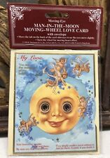 B SHACKMAN Valentine Man in the Moon Card Moving Eye Love Card w/ Envelope 8086 picture