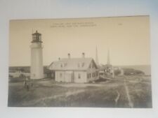 Vintage postcard HIGHLAND LIGHTHOUSE Radio Beacon Cape Cod MA 1940s black white picture