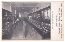 Springfield MA Chris Kuenzel Shop Interior Jewelry Watches Clocks 1909 Postcard picture