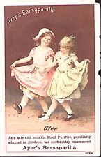 1880s AYER'S SARSAPARILLA GLEE GIRLS DANCING VICTORIAN TRADE CARD P4435 picture