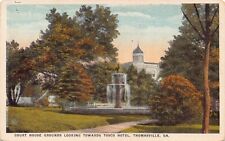 GA~GEORGIA~THOMASVILLE~COURT HOUSE GROUNDS LOOKING TOWARDS TOSCO HOTEL~FOUNTAIN picture