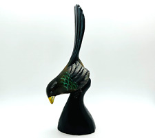 Carved Perched Bird Light Weight Wood Folk Art 8.5'' ~ picture