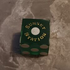 Sunset Station 386 Large Casino Dice  - Green  picture