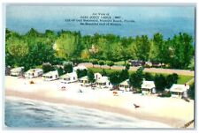c1950's Air View Of Sans Souci Lodge Inc. Cottage Madeira Beach Florida Postcard picture