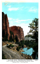 WY Buffalo Bill Country Sentinel Rock Cody Road c.1925 Vintage Postcard-Z2-33 picture