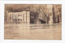 Senior High School & Episcopal Church Pomery OH Underwater Flood c1937 RPPC picture