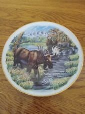 VTG Moose Plate Hand Decorated by Ashley's Treasures from Parker Colorado picture
