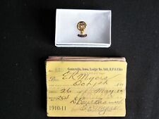 (25) Antique Centerville, IA 1910-1922 Elks Lodge Dues Receipts & 30 Year Pin picture