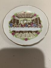 VTG ~ 3.5” Miniature “Last Supper” Plate Made in Japan picture