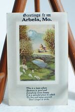 Antique Greetings from Arbela, MISSOURI  1909 Posted Postcard picture