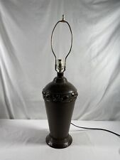 VTG Mission Arts & Crafts Style Hammered Metal Table Lamp 3 Way Light 29