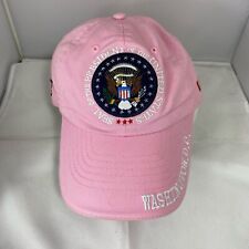 Presidential Seal Women's Pink Cotton Cap Washington DC USA Flag Embroidered Sid picture