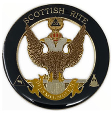 SCOTTISH RITE 33RD DEGREE WINGS UP CUT OUT CAR EMBLEM picture