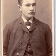 c1870s Watertown, WI Handsome Young Man CdV Photo Card JB May Wis Wisconsin H1 picture