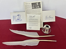 John Marshall Lewis Glaser Goose Feather Quill Pens & Inkwell Charlottesville Va picture
