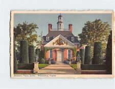 Postcard Governor's Palace Garden Williamsburg Virginia USA picture
