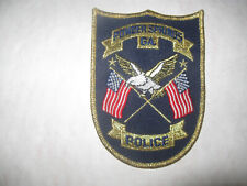 POWDER SPRINGS GEORGIA POLICE PATCH (DOUBLE AMERICAN FLAG VERSION & GOLD TRIM) picture