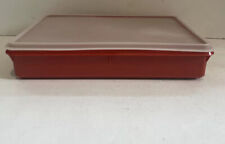 Vintage Tupperware Rectangle 13x9 Container   290-2 with Lid 291-7 Paprika Cake picture