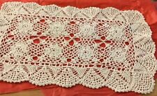 Pre-Owned Rectangle White Doily 19” Length & 10” Wide picture