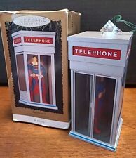 1995 Hallmark Keepsake Christmas Ornament “Superman” In Phone Booth Magic Motion picture