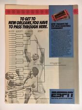 NCAA Tournament ESPN 1987 Vintage Print Ad 8x11 Inches Wall Decor picture