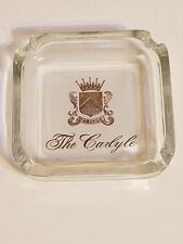 Vintage 'The Carlyle Hotel' Ashtray Glass Square Collectible Dish picture