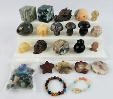 Polished & Carved Natural Stone/Crystal Healing Stones Lot (Various Shapes) picture