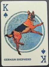 Dog German Shepherd Single Swap Wide Playing Card King Spades Unused picture