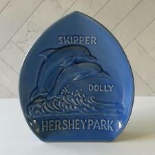 Vintage HERSHEY PARK Dolphins Skipper Dolly Blue Ashtray Hershey PA Rare picture