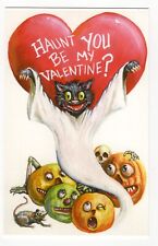 Halloween Postcard Matthew Kirscht 2021 Valentines Day 10/36 Flat Cat Pumpkin picture
