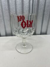 Oly  Beer Vintage 1970's Thumbprint Goblet Beer Glass picture