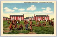 Belleville Illinois~Learning Field Communications @ Scott Field~Vintage Linen PC picture
