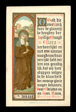 old holy card chromo S.CLARA ASSISIENSIS lombaerts picture