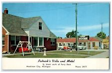 c1960s Patrick's Villa And Motel Mackinaw City Michigan MI Unposted Postcard picture