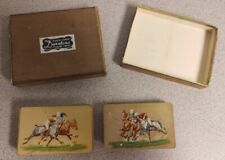Vintage 1947 Arrco Duratone Polo Match Themed Double Deck Playing Cards picture