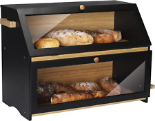 HOMEKOKO Double Oversized Bread Box, Two-layer Extra Large Bread Box for Kitchen picture