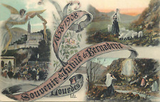 France Lourdes Souvenir de Sainte Bernadette 1858 - 1908 religious postcard picture