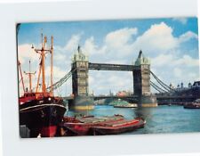 Postcard Tower Bridge over the Thames River with Tower of London Beyond England picture