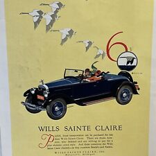 1926 WILLS SAINTE CLAIRE Myron Peeled Art Roadster Geese Sports Car picture