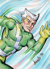 ORIGINAL The Avengers - Quicksilver 1/1 Hand Drawn Sketch Card ACEO PSC Art picture