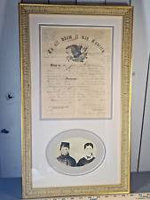 Framed 1865 Civil War Ohio Infantry Discharge Papers Joel Marsh W Picture picture