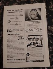 1949 print ad-Omega Automatic Watch/American President Lines to Japan/Mesa, AZ picture