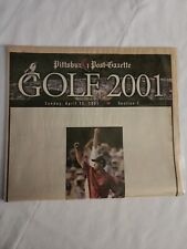 2001 April 15 Pittsburgh Post-Gazette Golf 2001 Tiger Woods  (MH50) picture