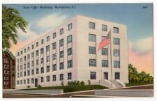 Montpelier Vermont c1940's State Office Building, U. S. Flag picture