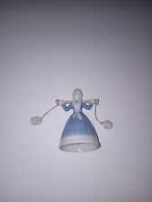 Vintage Porcelian Dutch Girl Bell Milk Maid Blue And White With Bucket picture