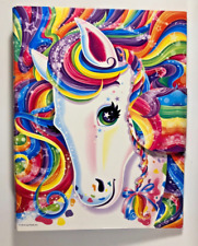 Lisa Frank MZB Imagination - 2014 Rainbow Majesty Unicorn 3 Ring Notebook - 8x10 picture