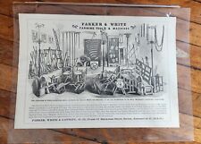 Early Parker & White Farming Tools & Machines Boston Advertising picture