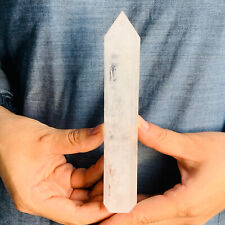 TOP 0.42LB Natural Clear Quartz Obelisk Crystal Wand Point Reiki Healing  CS47 picture