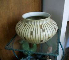 Vintage Japanese Art Pottery MCM Modernist Bowl SIGNED Geometric Mid Century picture